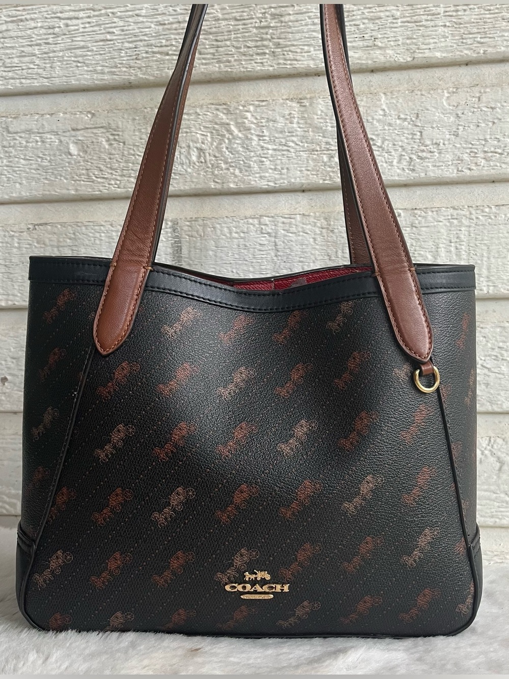 COACH Signature Derby Gallery Shopper Tote Shoulder Bag Brooke 4060
